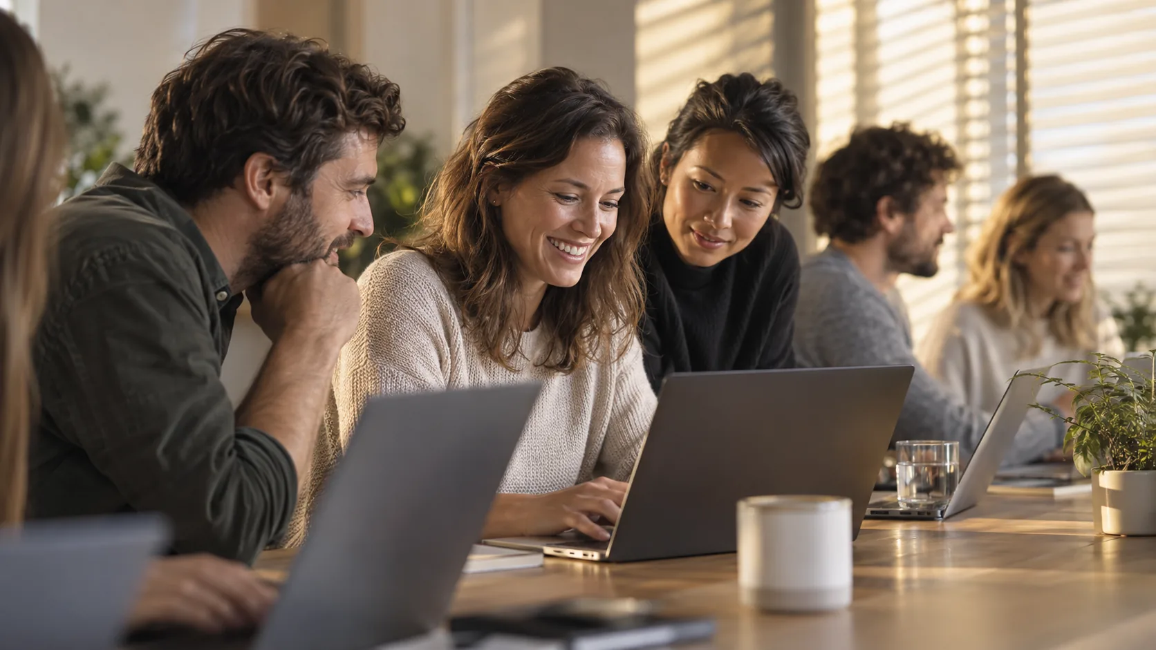 Une équipe au travail.