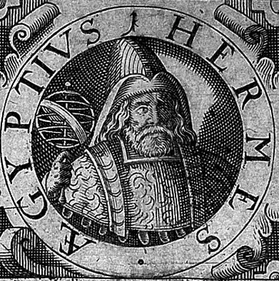 Hermes the Egyptian, engraving from Michael Maier's Symbola aureae, 1617