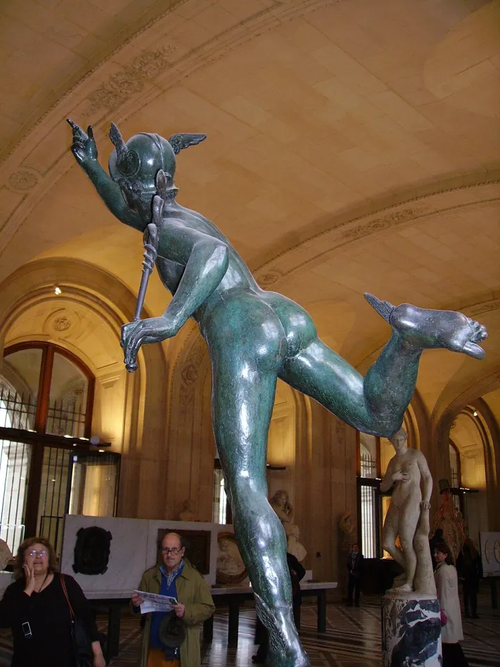 Flying Mercury by Giambologna, bronze, Louvre Museum