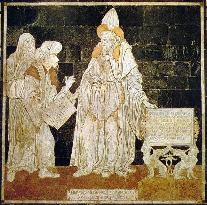 Hermes Trismegistus, floor mosaic of Siena Cathedral, circa 1488