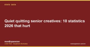 Quiet quitting senior creatives: 10 statistics 2026 that hurt