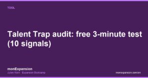 Talent Trap audit: free 3-minute test (10 signals)