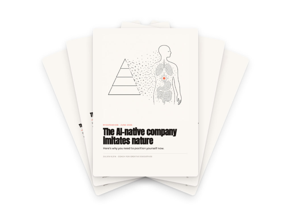 The AI-native company imitates nature · the free guide 3 The AI-native company imitates nature · guide pages fanned out