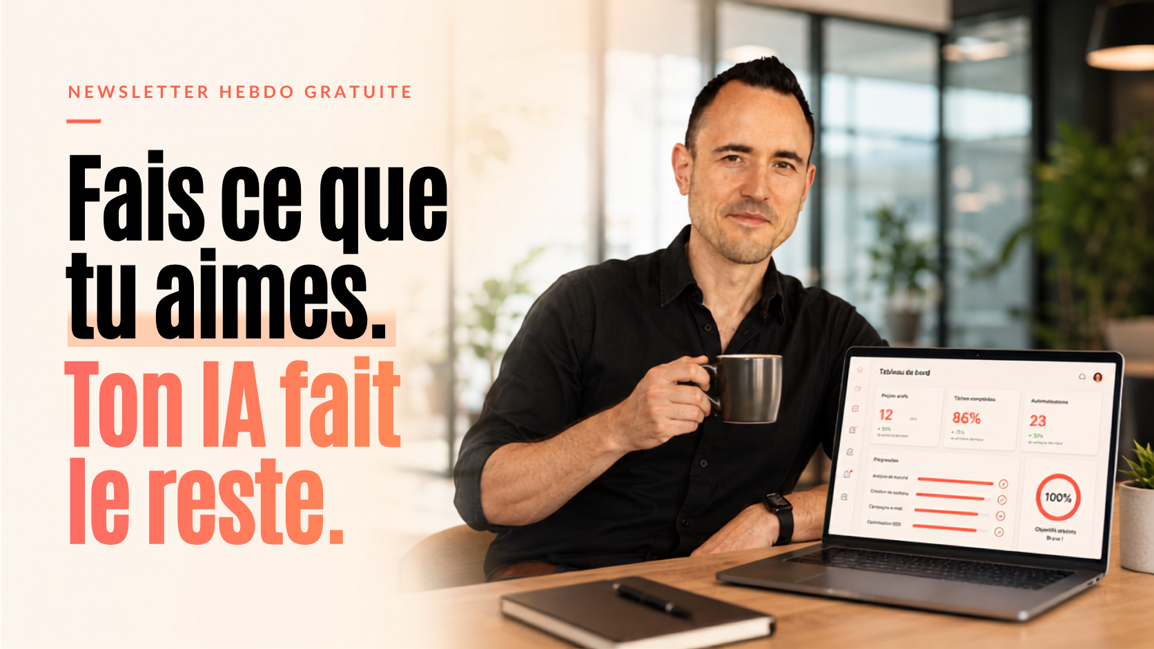 Newsletter hebdo gratuite · Fais ce que tu aimes, ton IA fait le reste